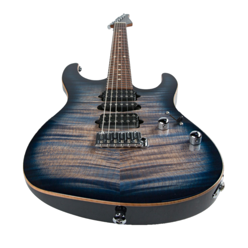 Suhr Suhr - Modern Plus - HSH - Faded Trans Whale Blue Burst - w/ Deluxe Gig Bag