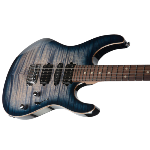 Suhr Suhr - Modern Plus - HSH - Faded Trans Whale Blue Burst - w/ Deluxe Gig Bag