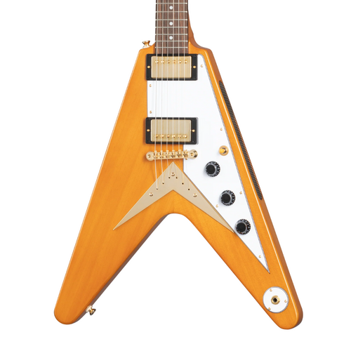 Epiphone Epiphone - 1958 Korina Flying V - White Pickguard - Aged Natural