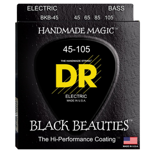 DR Strings - Black Beauty Medium 4 String Bass Strings - 45-105 DR Strings - Black Beauty Medium 4 String Bass Strings - 45-105