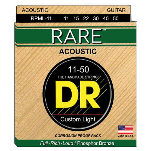 DR Strings - Custom Light Phosphor Bronze Acoustic Strings - 11-50