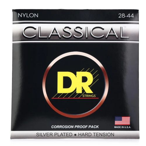DR Strings - Hard Silver Plated Nylon Classical Guitar Strings