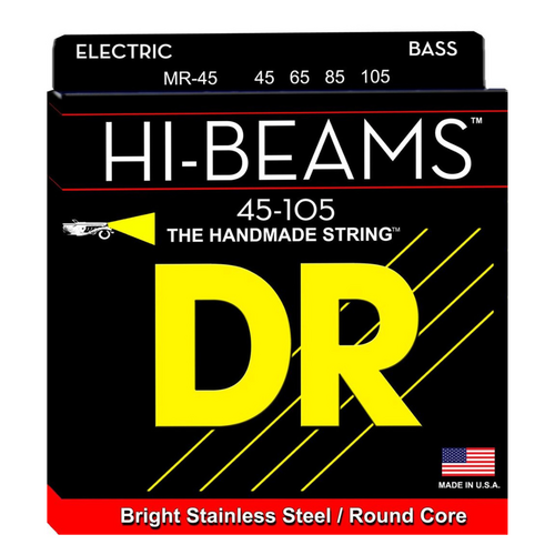 DR Strings - Hi Beam  Medium 4 String Bass Strings -  45-105