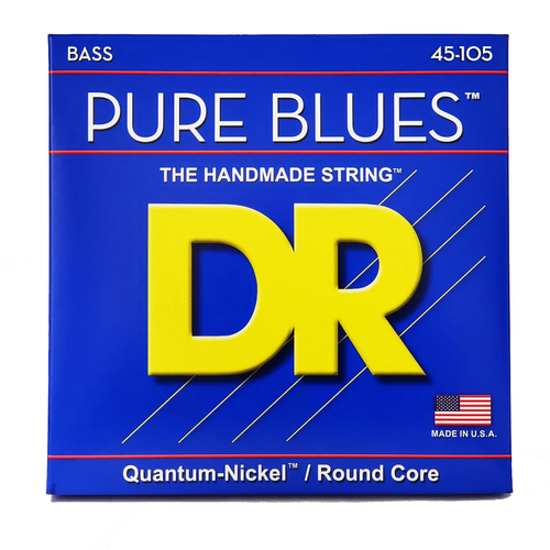 DR Strings - Pure Blues Bass  Quantum Nickel Alloy Bass Strings - 45-105