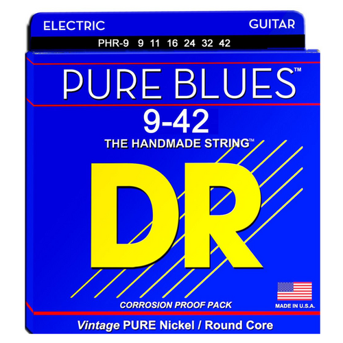 DR Strings - Pure Blues Lite Strings - 9-42