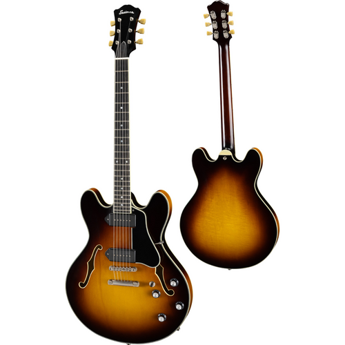Eastman Eastman - T60/v - Thinline Lollar P90 Hollowbody Electric Guitar - w/ Hardshell Case - Sunburst