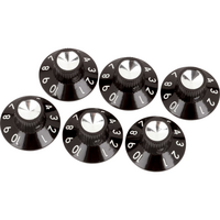Fender - Vintage Amplifier Knobs - Black Silver