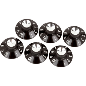 Allparts Fender - Vintage Amplifier Knobs - Black Silver