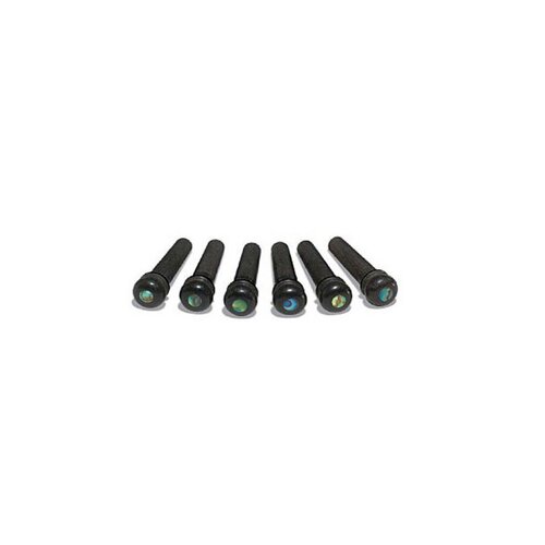 Taylor Guitars Taylor - Bridge Pins - Classic Ebony with Abalone - Black
