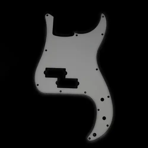 Allparts Allparts -Pickguard for P Bass - White