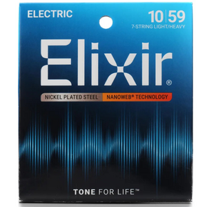 Elixir Elixir - Electric 7 String Nanoweb - Light/Heavy Strings  - 10-59
