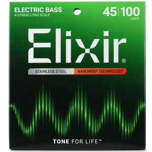 Elixir Elixir - Stainless Steel Nanoweb Coated - 4 String Light - Long Scale - .045 - .100