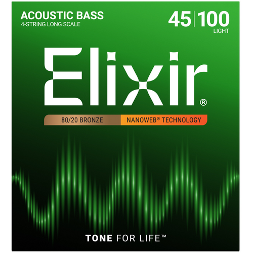 Elixir Elixir - Acoustic Bass - 80/20 - 4 String Light - .045 - .100