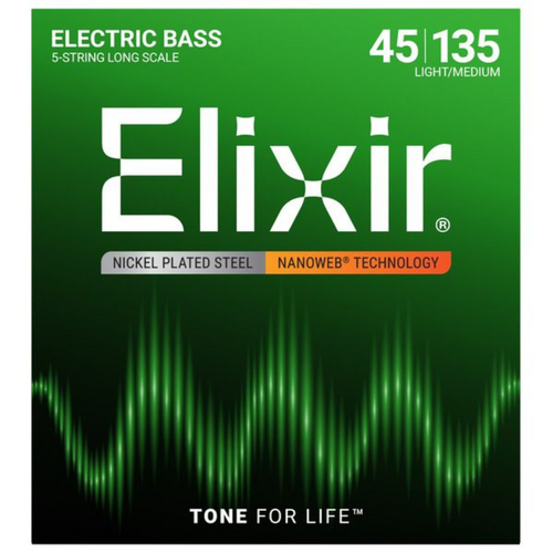 Elixir Elixir - Bass Long Scale - Light / Medium - 5 Strings - 45-135