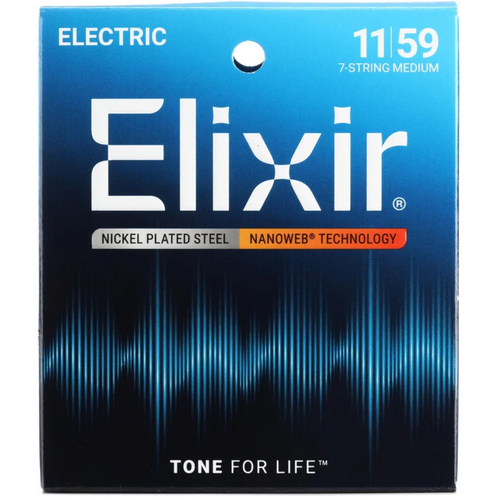 Elixir Elixir - Electric 7 String Nanoweb - Medium Strings  - 11-59