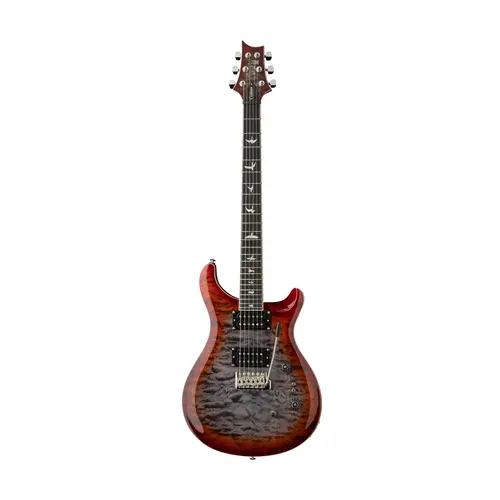 PRS PRS SE - Custom 24-08 - Quilt Top Electric Guitar - Charcoal Cherry Burst - HH - Maple Neck - w / Gigbag