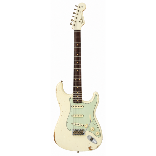 Fender Fender - Custom Shop 1960 Stratocaster Relic - Matching Headstock - Limited Edition - Vintage White Fender Fender - Custom Shop 1960 Stratocaster Relic - Matching Headstock - Limited Edition - Vintage White