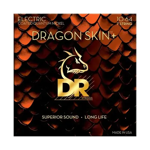 Dr string DR Strings - Dragon Skin+ Electric 7 String Heavy Guitar Strings - 10-64