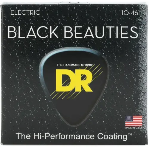 DR Strings DR Strings - Black Beauties Electric Medium Guitar Strings - 10-46