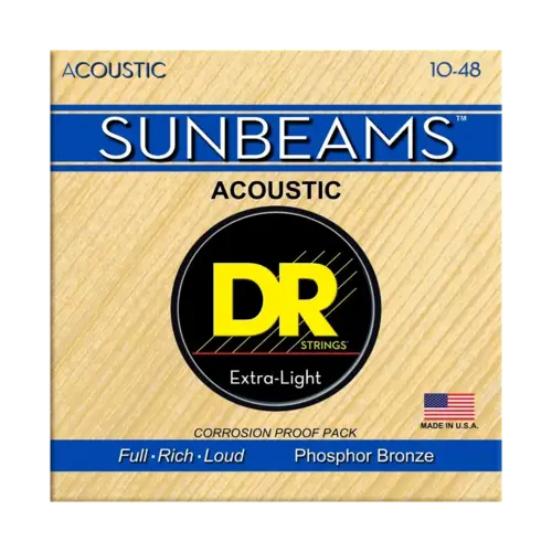 DR Strings DR Strings - Sunbeams Acoustic Extra Light Guitar Strings - 10-48