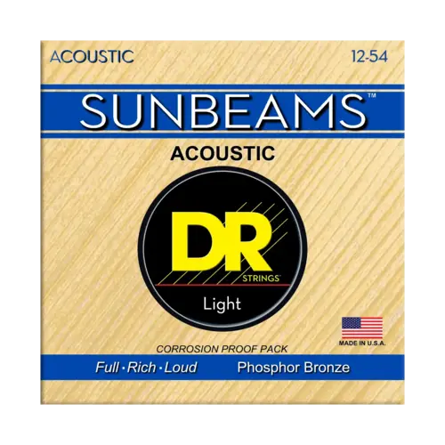 DR Strings DR Strings - Sunbeams Acoustic Custom Light Guitar Strings - 12-54