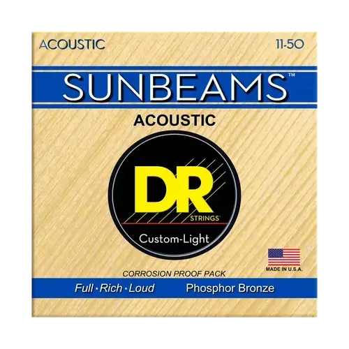 DR Strings DR Strings - Sunbeams Acoustic Custom Light Guitar Strings - 11-50