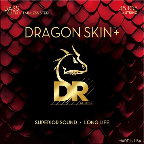 DR Strings DR Strings - Dragon Skin + Bass Strings - 45-105 Medium 4-String