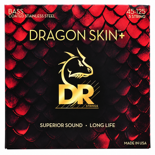 DR Strings - Dragon Skin + Bass Strings - 45-125 Medium 5-String