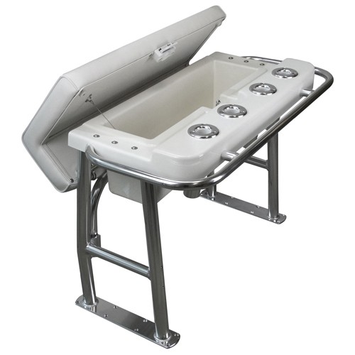 Deluxe Alloy Leaning Post With Storage & Rod Holders (Removable