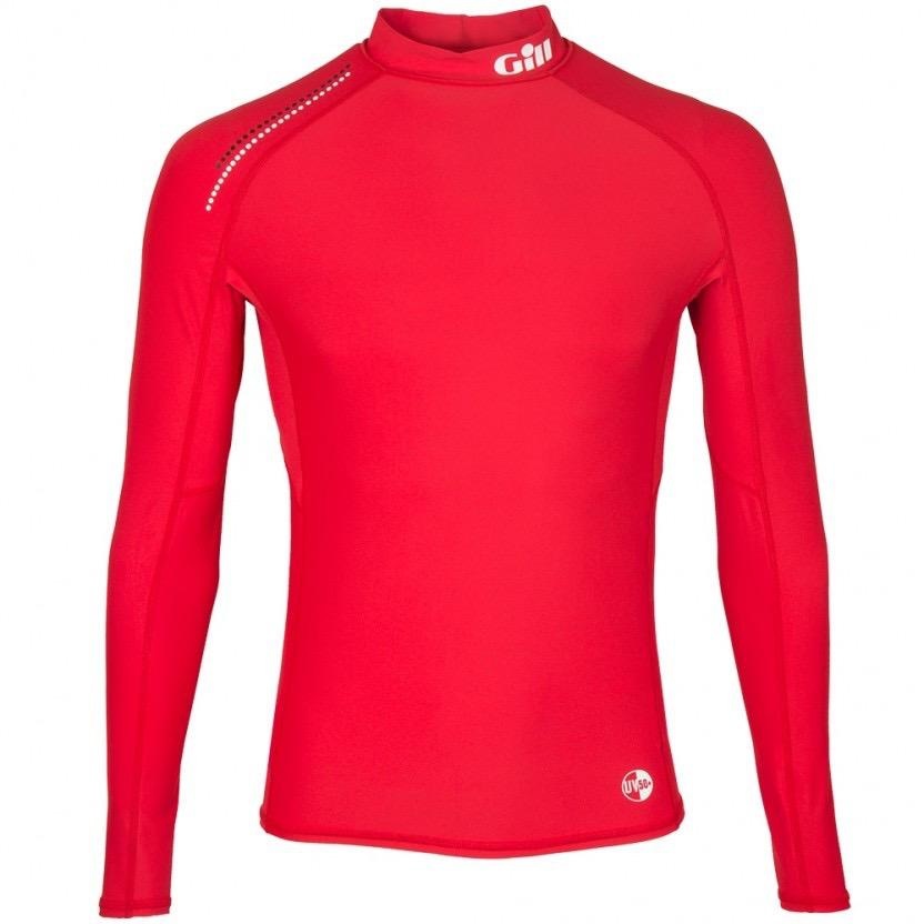 Gill Mens Pro Rash Vest Long Sleeve Bright Red Large Arnold's