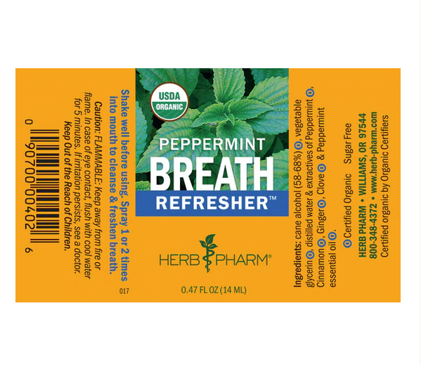 Herb Pharm Peppermint Breath Refresher- 0.47 fl oz