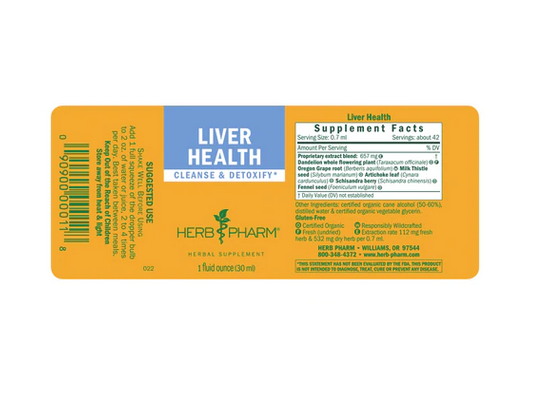 Herb Pharm Liver Health Tonic- 1 fl oz