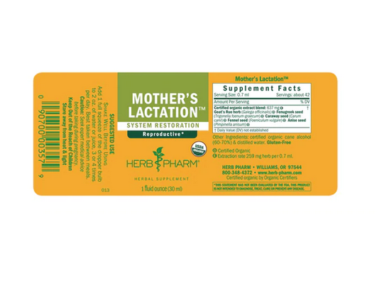 Herb Pharm Mothers Lactation - 1 fl oz