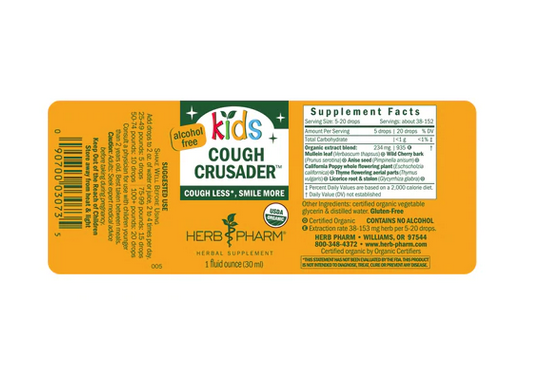 Herb Pharm Kids Cough Crusader - 1 fl oz
