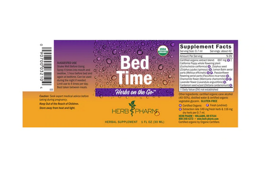 Herb Pharm Bed Time, 1 Fl Oz Spray