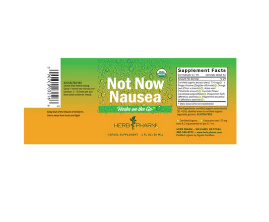 Herb Pharm Not Now Nausea, 1 Fl Oz Spray