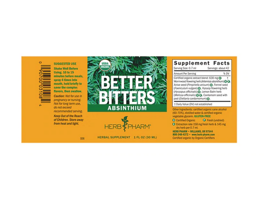 Herb Pharm Better Bitters - Absinthium, 1 oz