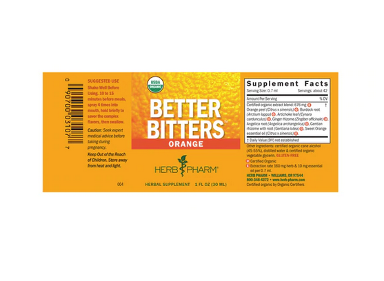 Herb Pharm Better Bitters - Orange, 1 oz