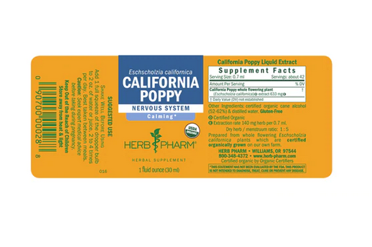 Herb Pharm California Poppy ext - 1fl oz