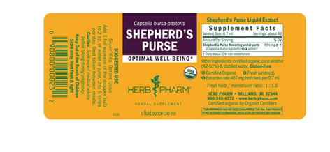 Herb Pharm Shepherds Purse Ext- 1 fl oz
