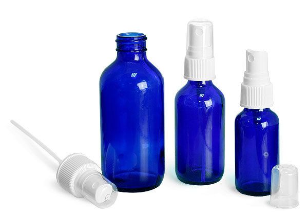 Glass Spray Bottle 4 fl oz Blue