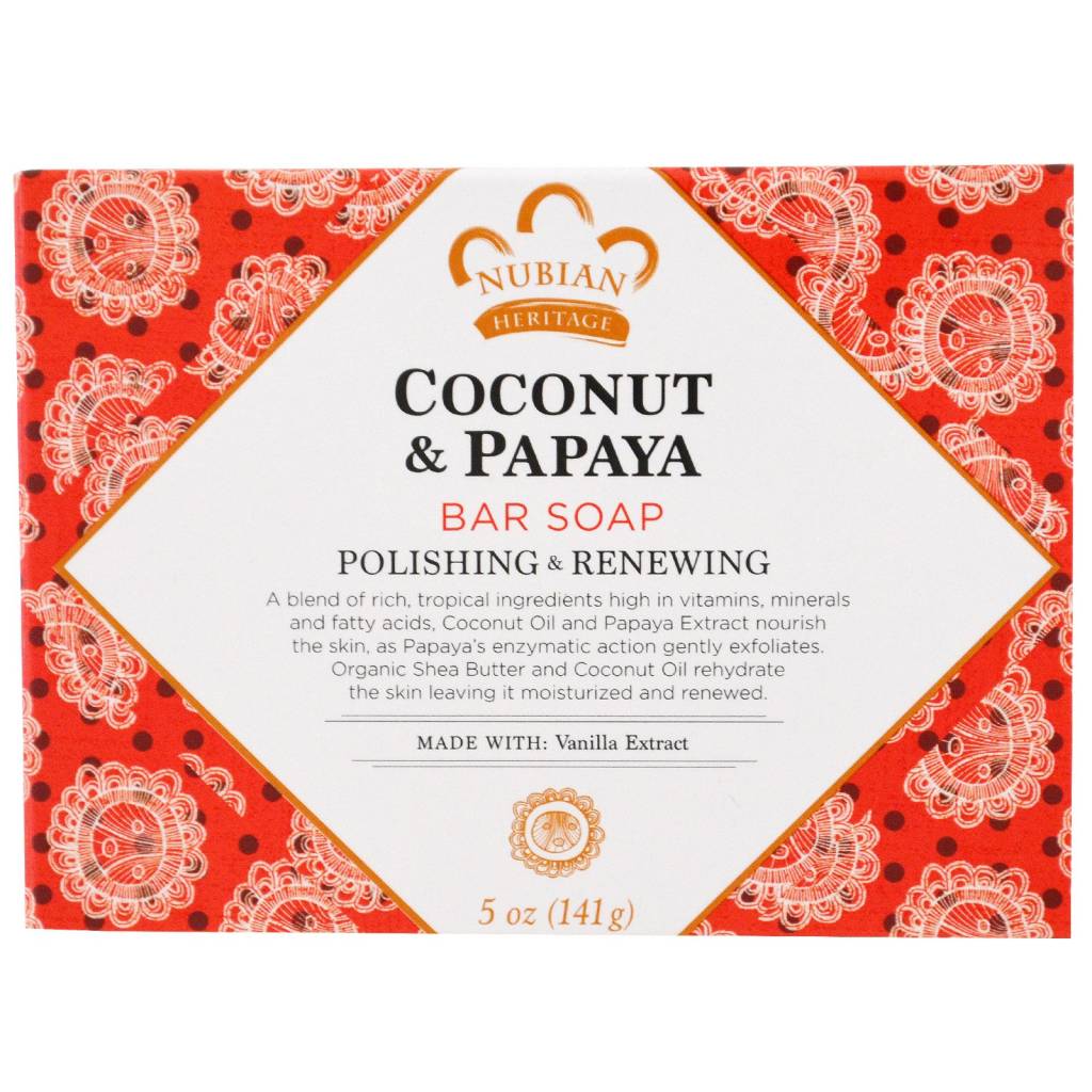 Nubian Nubian Heritage Coconut/Papaya Soap 5oz