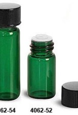 Glass Vial 1 Dram-Green w/orifice reducer