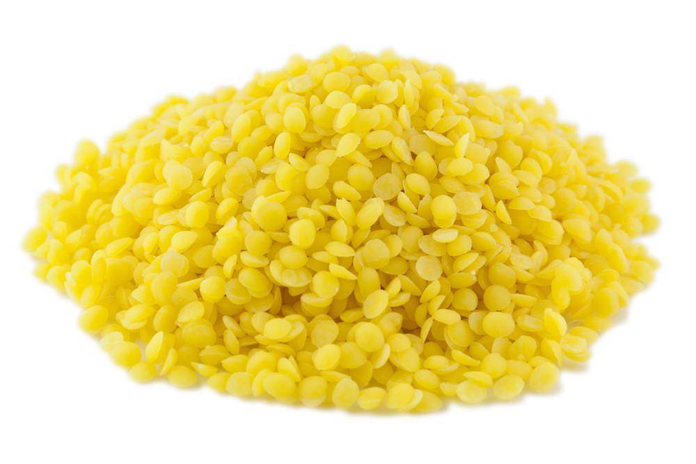 Beeswax beads yellow  8 oz