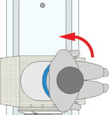 INVACARE PLANCHE DE TRANSFERT INVACARE AQUATEC AVEC DISQUE GLISSANT ROTATIF