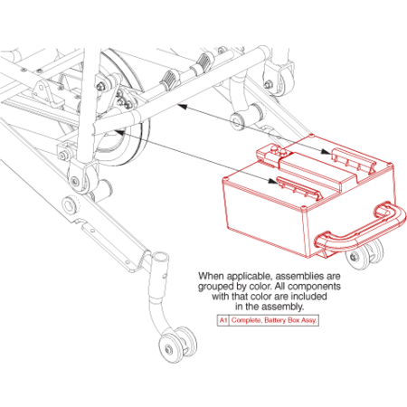 PRIDE MOBILITY BATTERY ASSY, PASSPORT