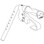 LEFT AIRGO HANDLE BAR WITH BRAKE HANDLE ASSY (HANDLE BAR, BRAKE HANDLE WITH HOUSING & HARDWARE, LEFT GREY AIRGO-HANDLE GRIP & END PLUG)