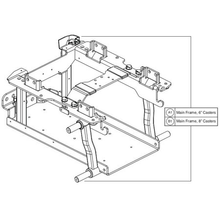 PRIDE MOBILITY Q6 EDGE E-1062-079 Main Frame Assemblies