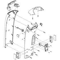 PRIDE SILVER COMPLETE TILLER SHROUD ASSEMBLY FOR THE PURSUIT XL (SC714)