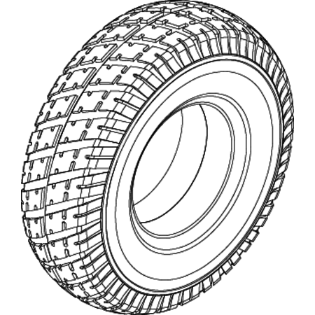 PRIDE MOBILITY PRIDE MOBILITY 3.00-4 (10"X3", 260X85) FOAM-FILLED TIRE (2-5/8" BEAD WIDTH) WITH DUROTRAP C9210 TREAD